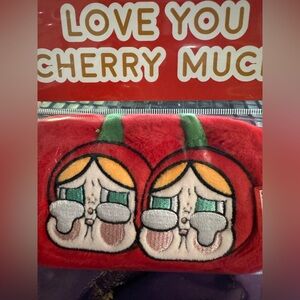 PopMart Crybaby Red Cherry Plush Pouch